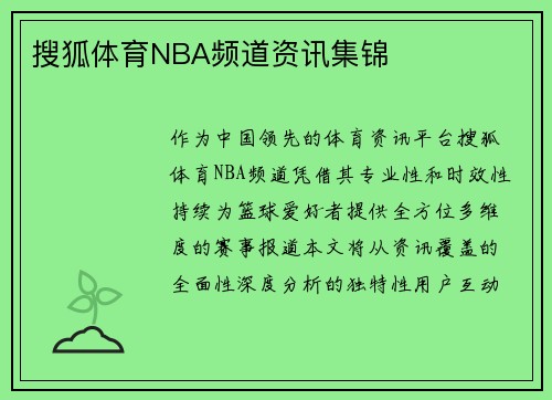 搜狐体育NBA频道资讯集锦